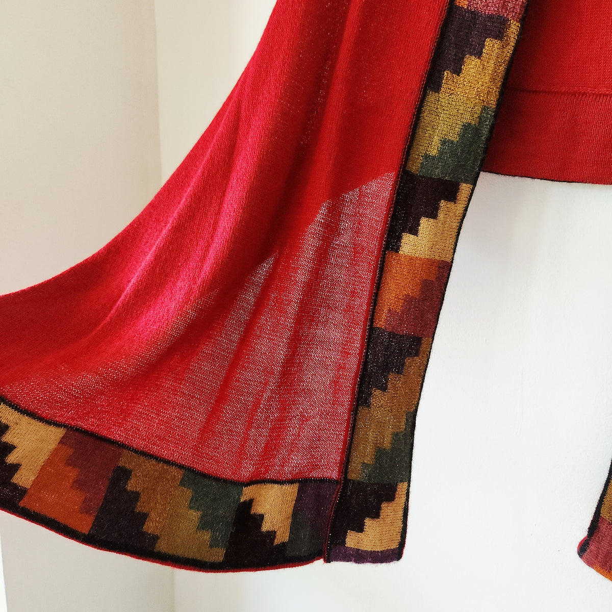 Knit Scarf with Trim