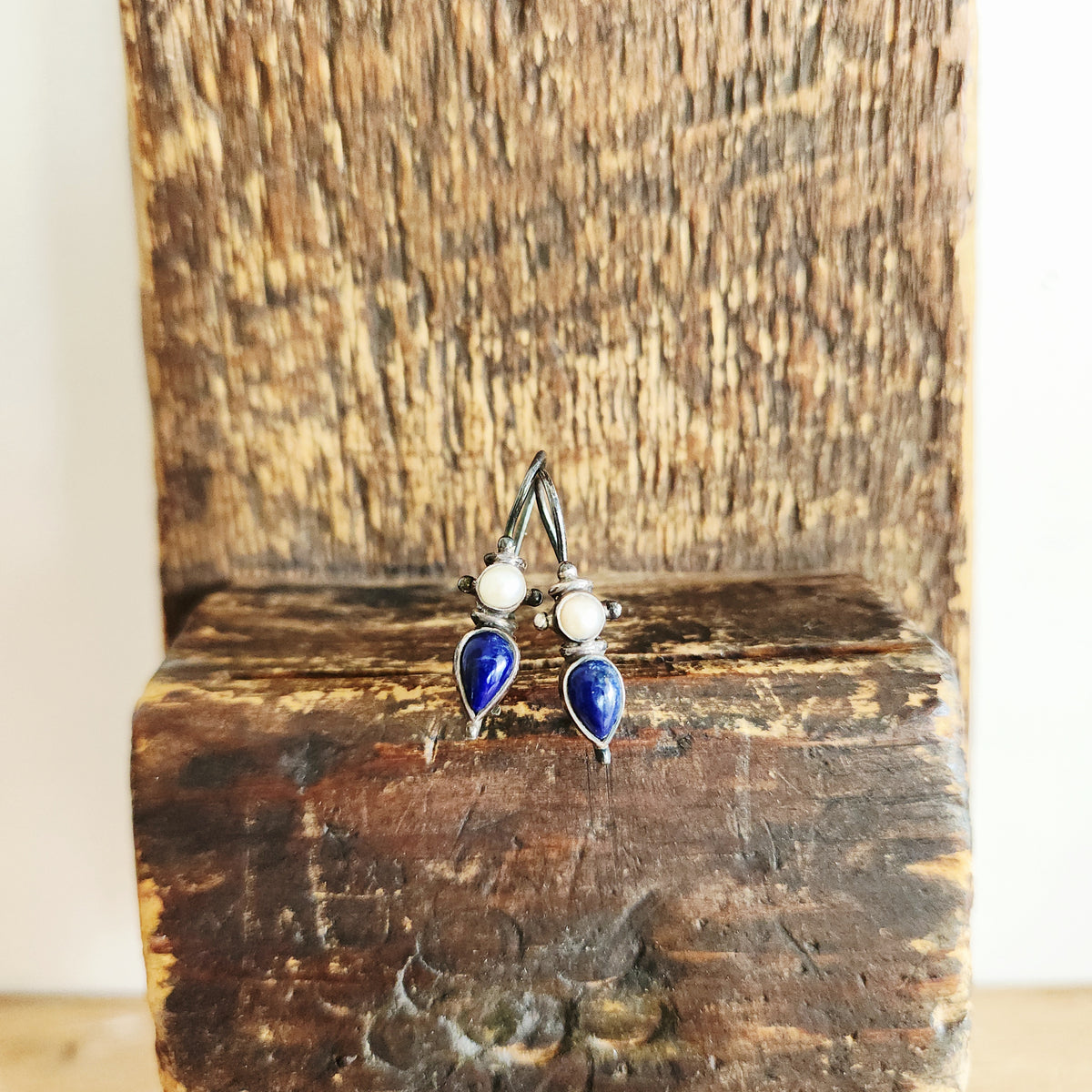 Sterling Silver Lapis Lazuli Accent Earrings