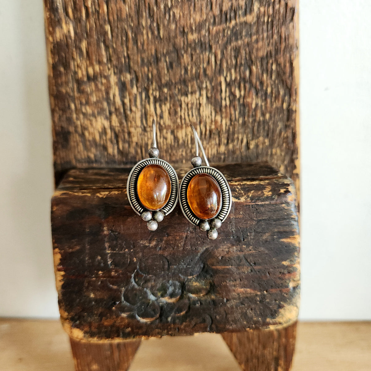 Sterling Silver Oval Earrings