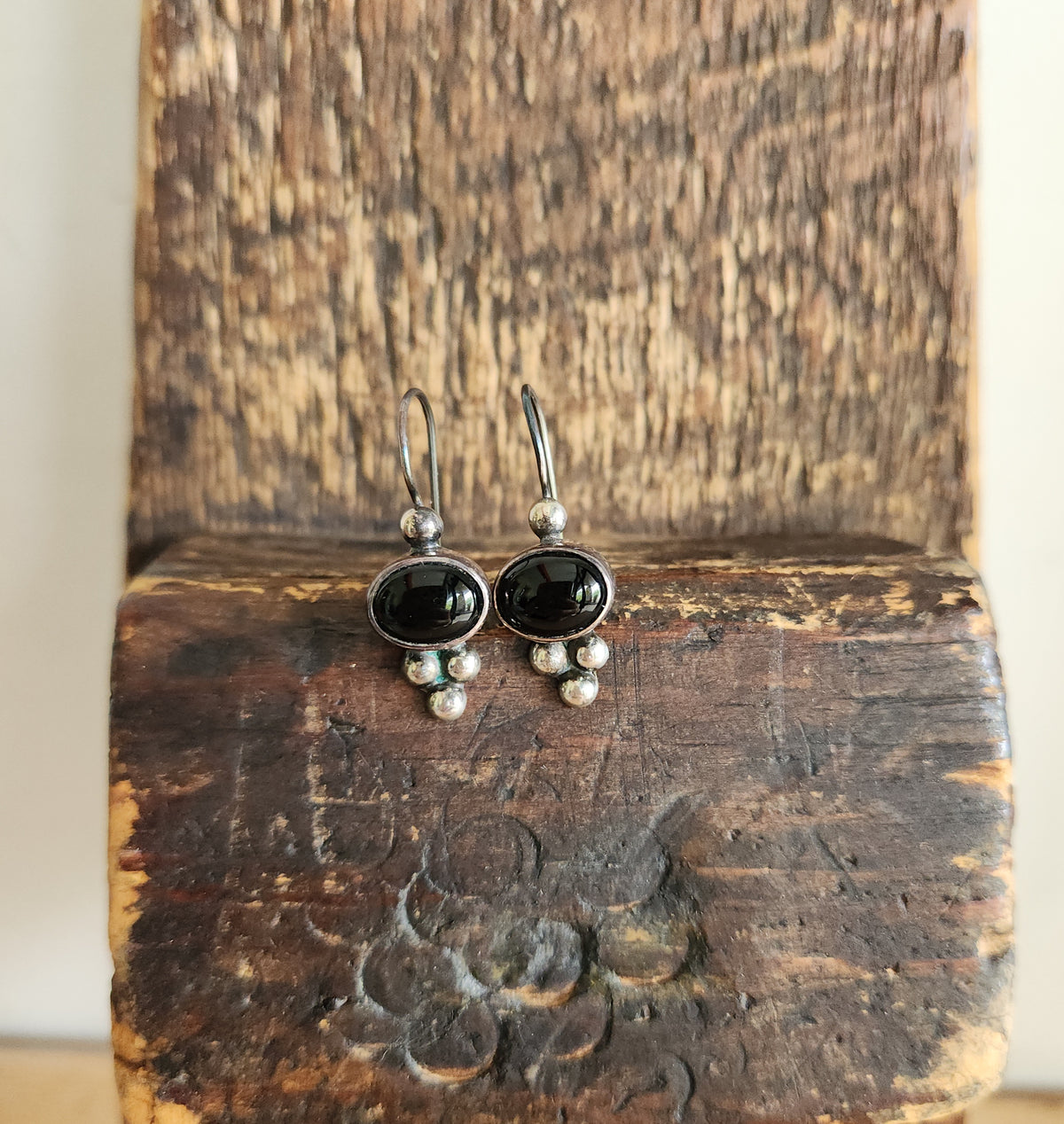 Sterling Silver Dot Earrings - signed JGD