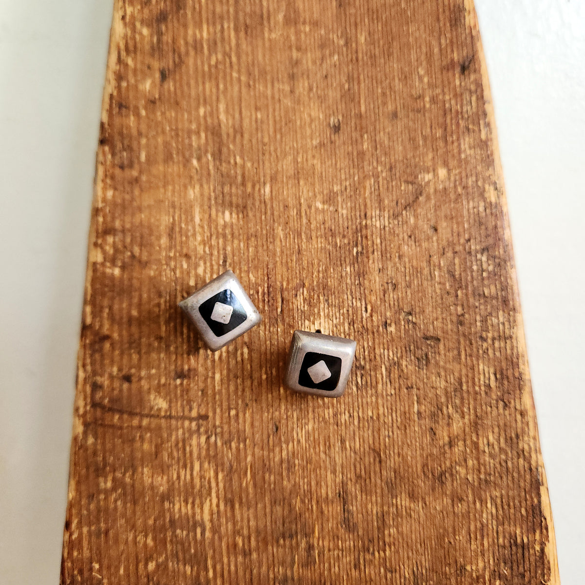 Sterling Silver Square Stud