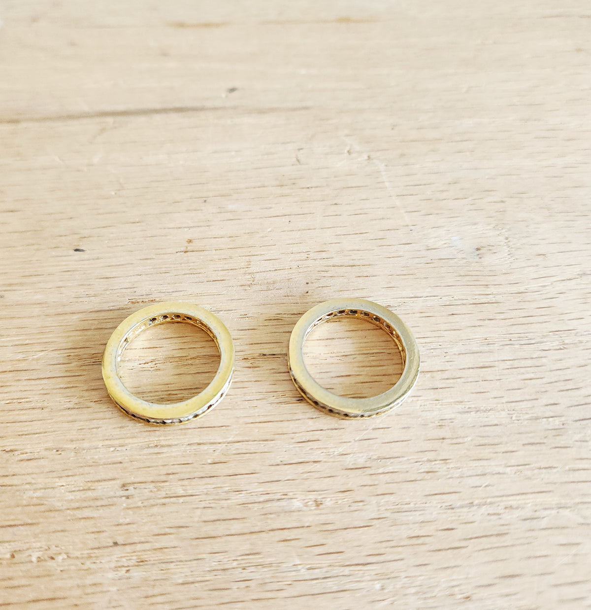 Sterling Silver Stacking Infinity Rings - size 8 - Set of 2