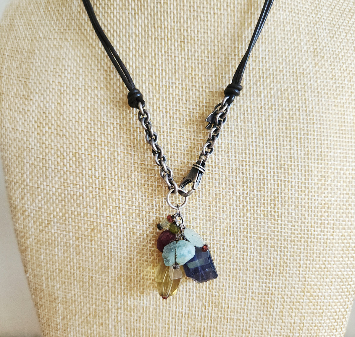 Peyote Bird Cord & Charms Necklace