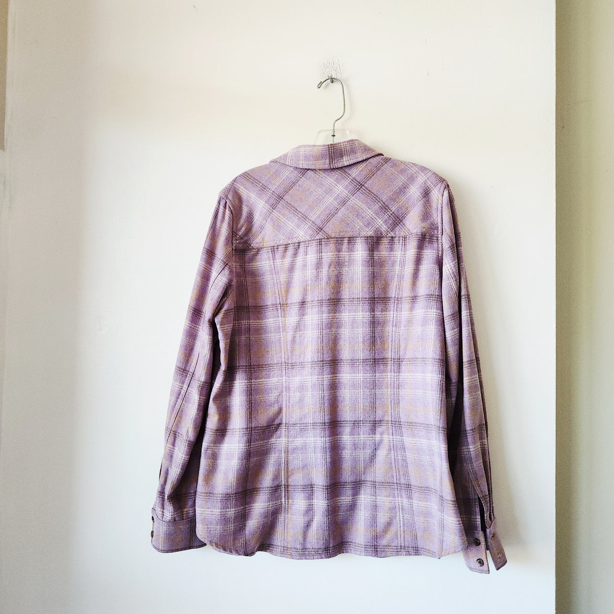 Pendleton 100% Wool Lavender Plaid Shirt - L
