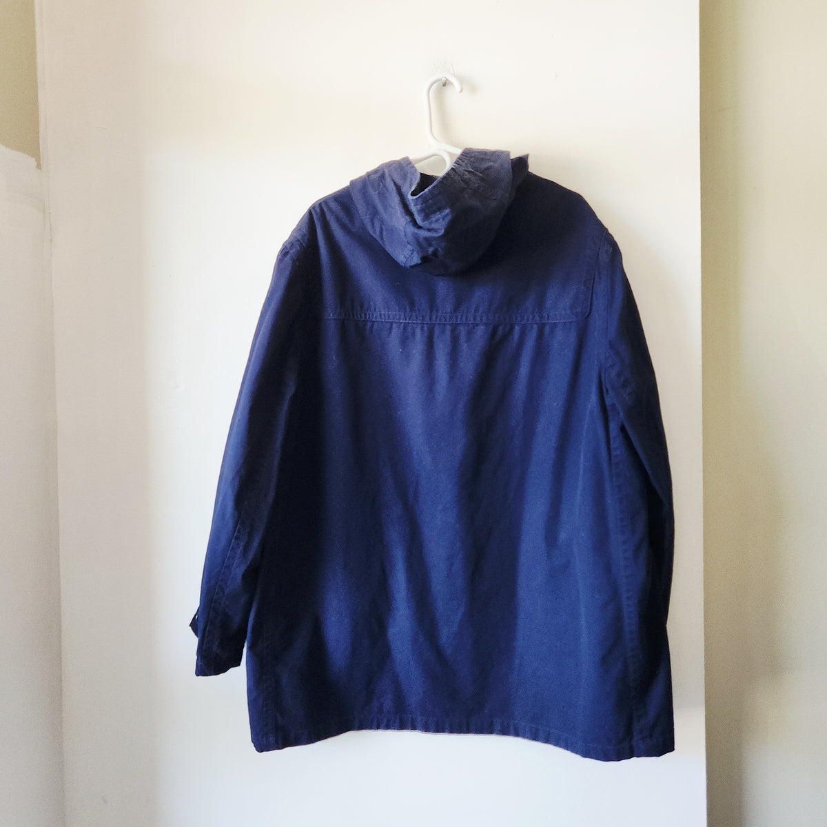 Vintage Calvin Klein Sport 100% Cotton Canvas Navy Coat with Toggle Closure - XL
