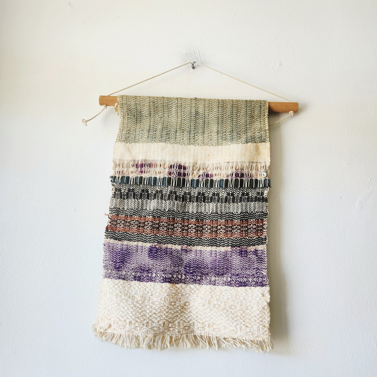 Vintage Handwoven Tapestry 11" x 18"