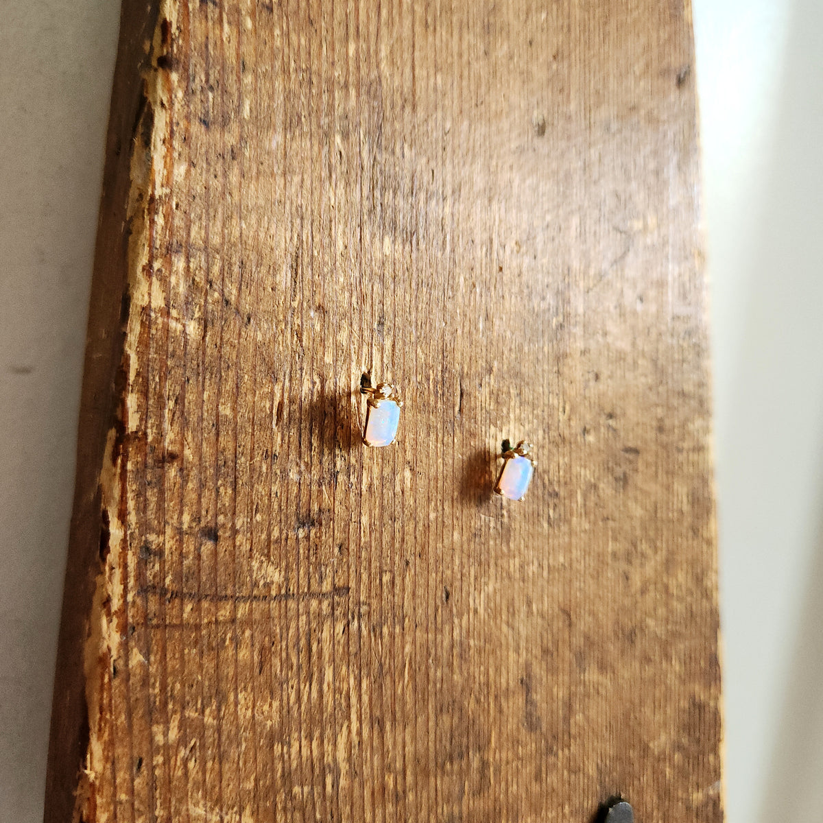 14K Gold & Opal Stud Earrings