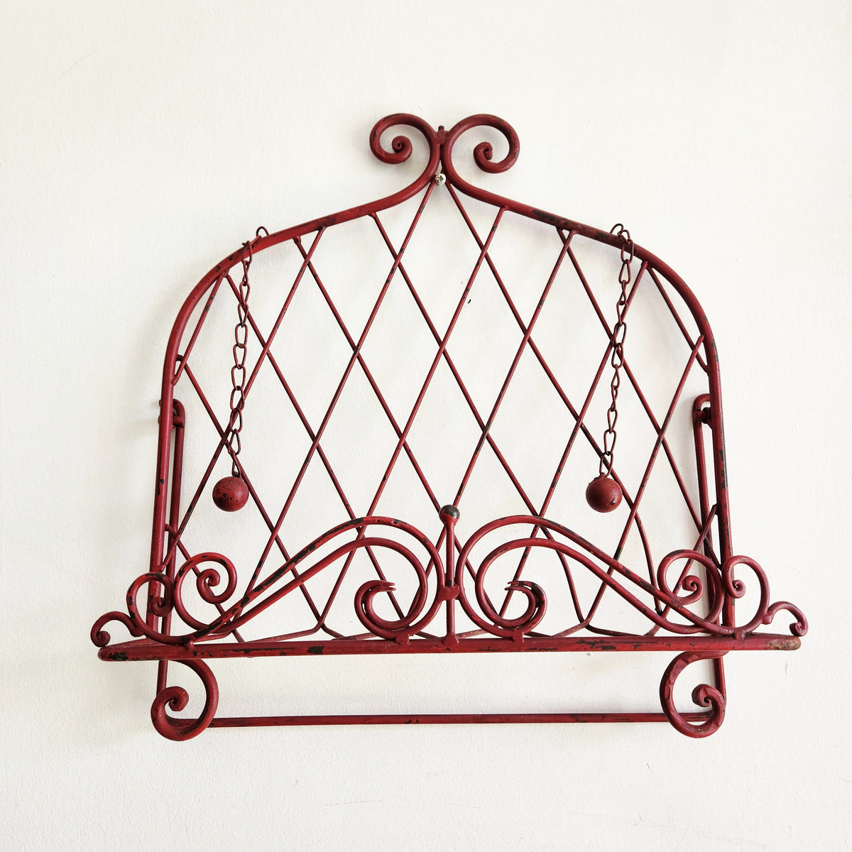Vintage Red Iron Cookbook Stand