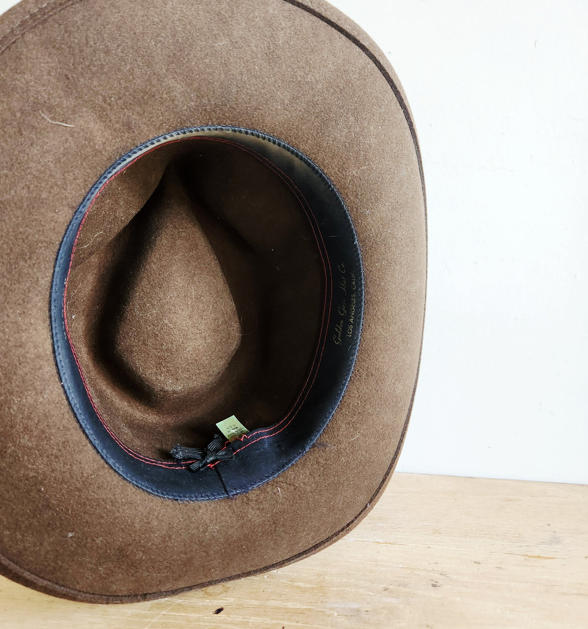 Vintage Golden Gate Hat Company Made in Los Angeles 100% Wool Large