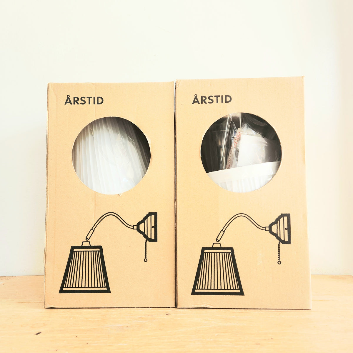Ikea ARSTID Wall Map White Shade Nickel Plated Set of 2 NEW