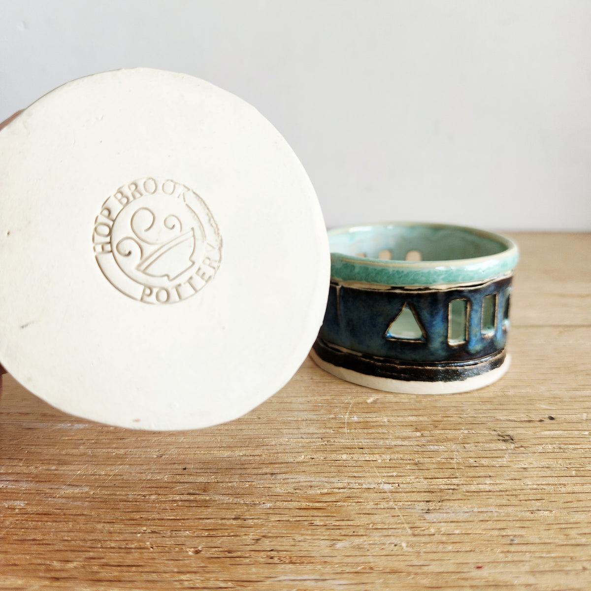 Hop Brook Pottery Tealight Candle Holders Set of 2