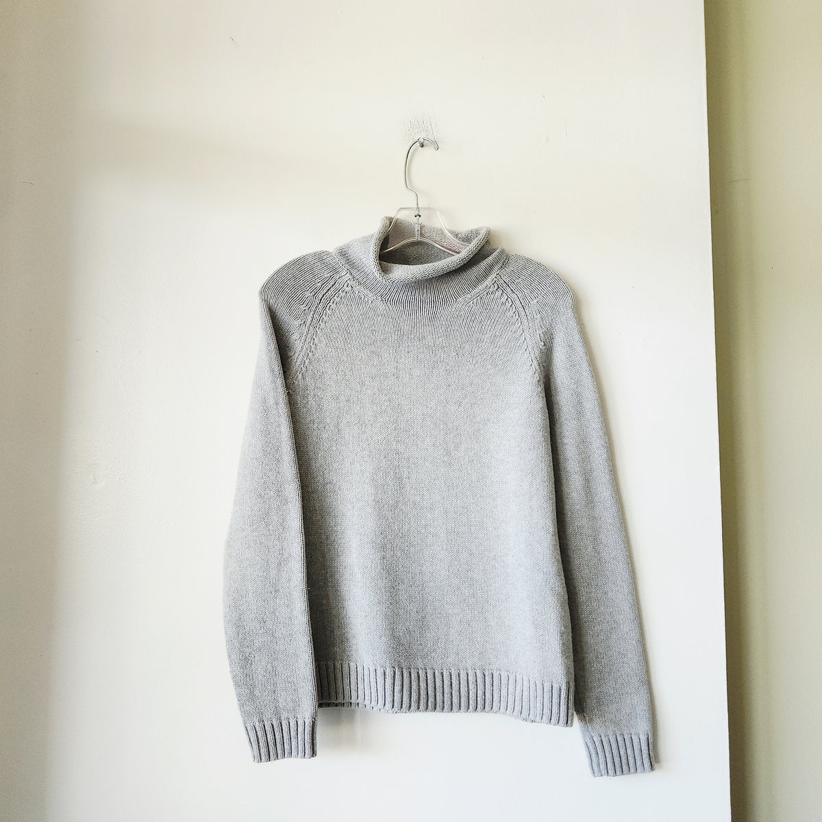 Lands' End 100% Cotton Roll Neck Sweater - S