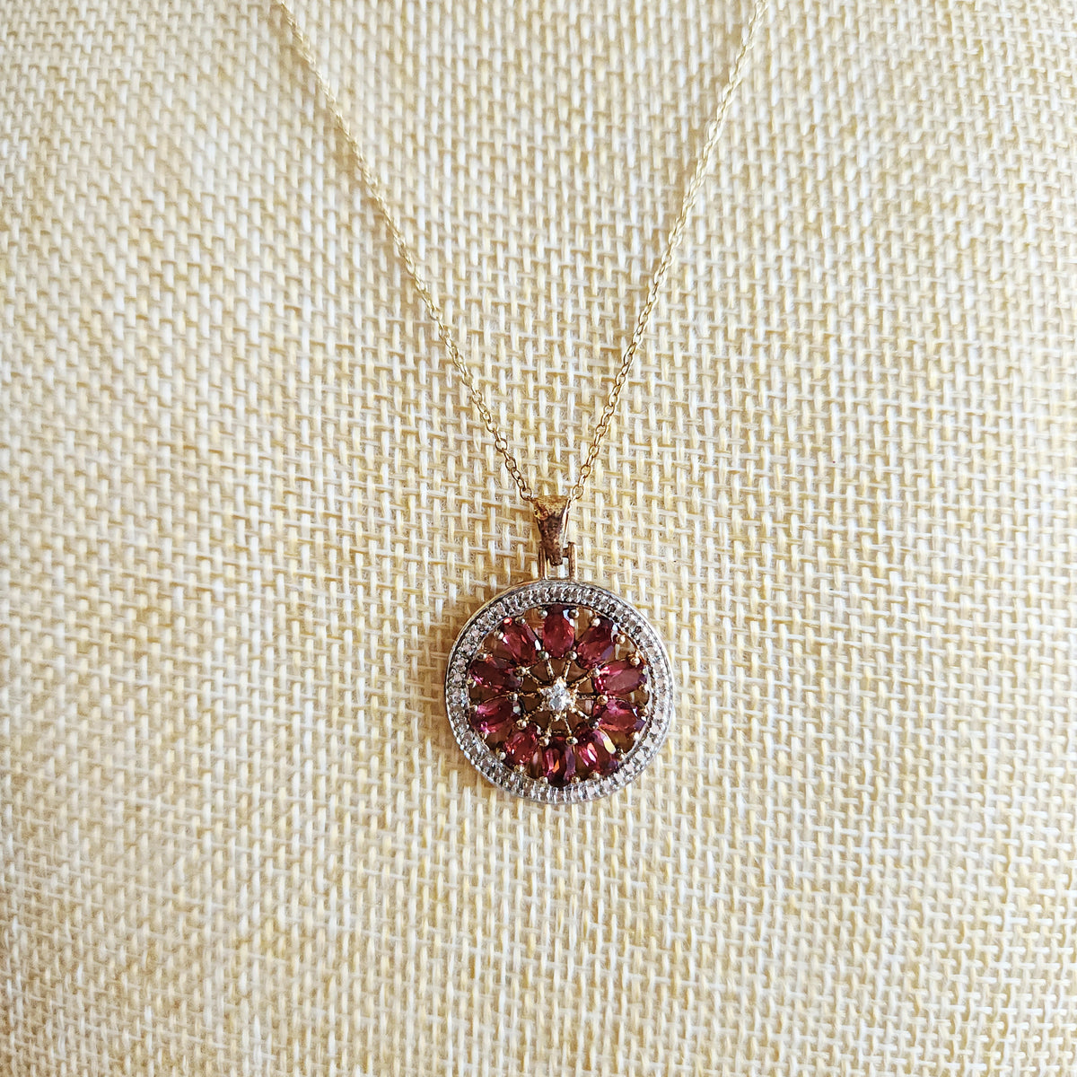 Sterling Silver Chain with Sterling Silver Medallion