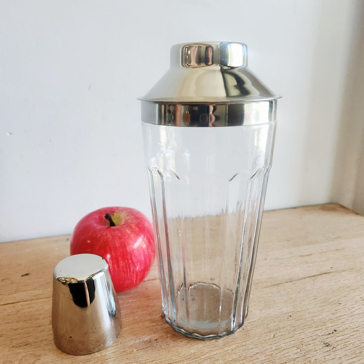 Creative Co-Op Glass Stainless Steel Cocktail Shaker