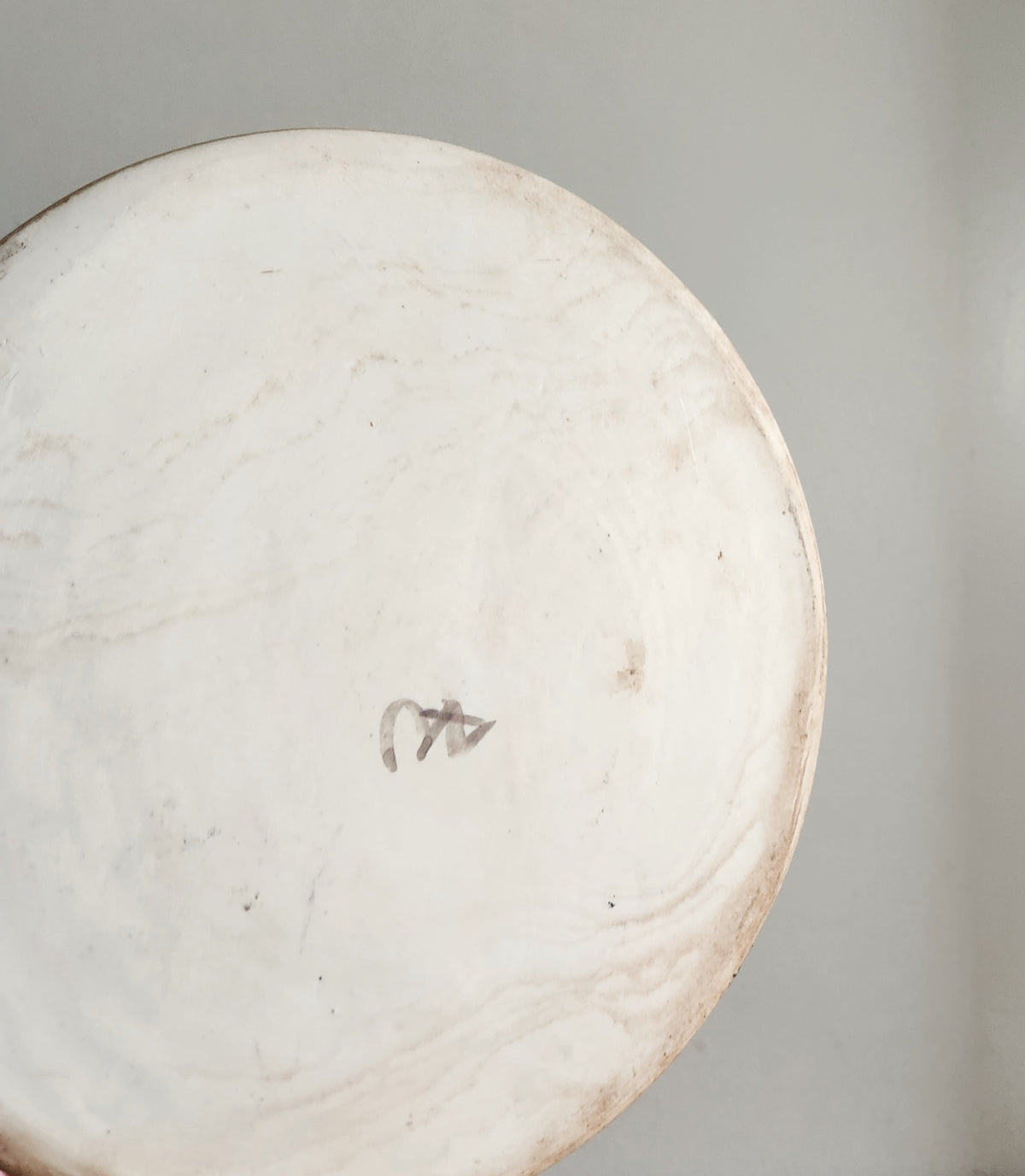 Handmade Pottery with Wood Handle Signed