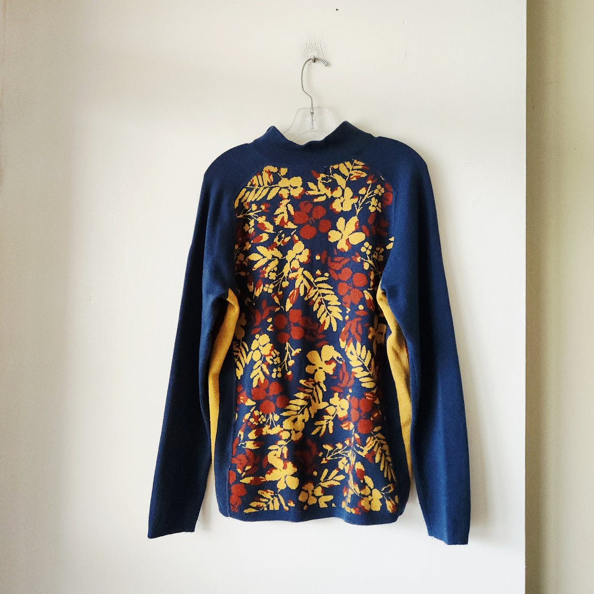 Title Nine Merino Wool Blend Quarter Zip Sweater - L