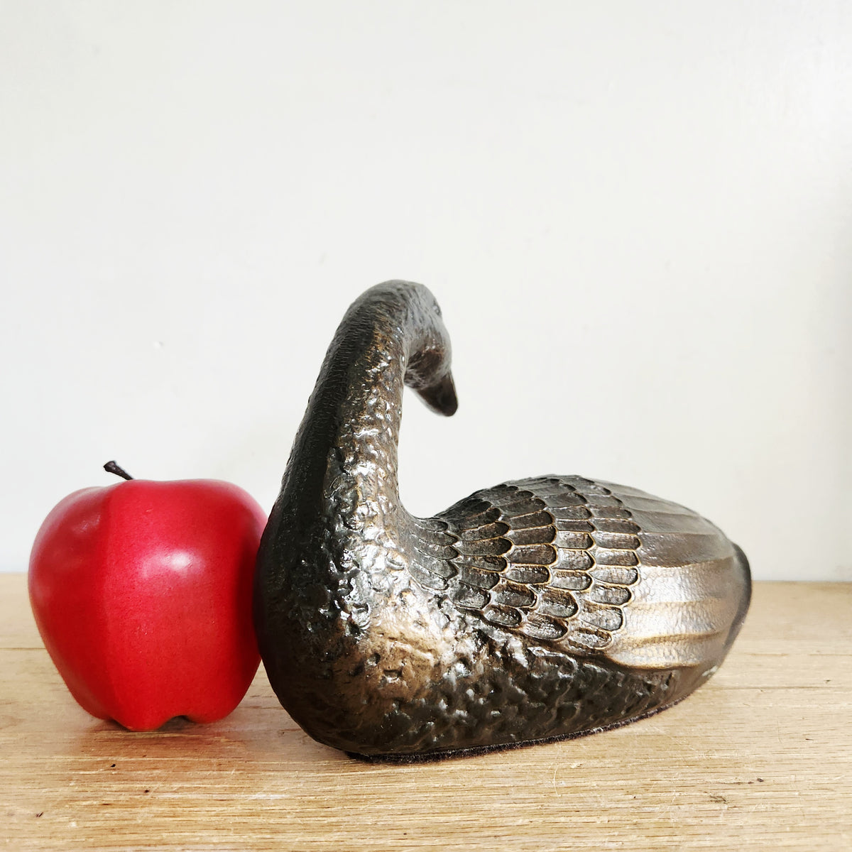 Vintage Duck Figurine Metal Decoy 9"