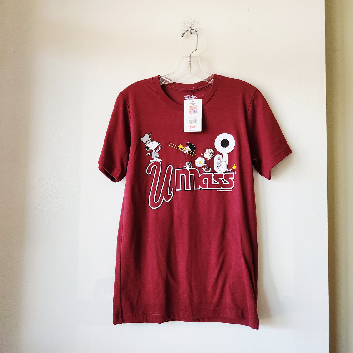 Peanuts x UMass Marching Band Tee - S - New