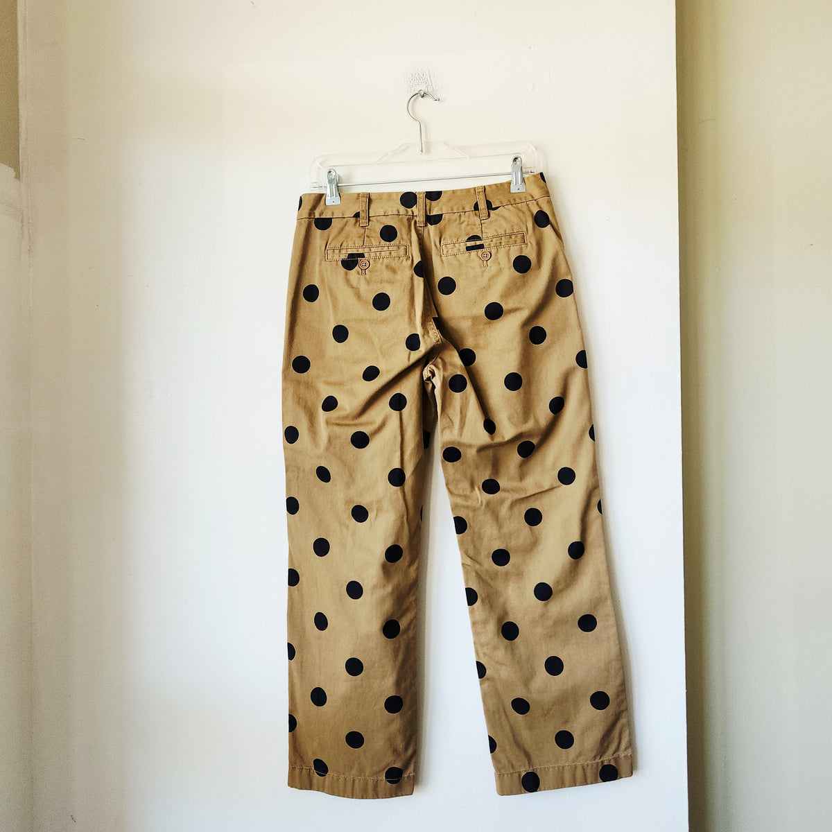 J Crew Polka Dot Khaki Pants - size 8 Petite