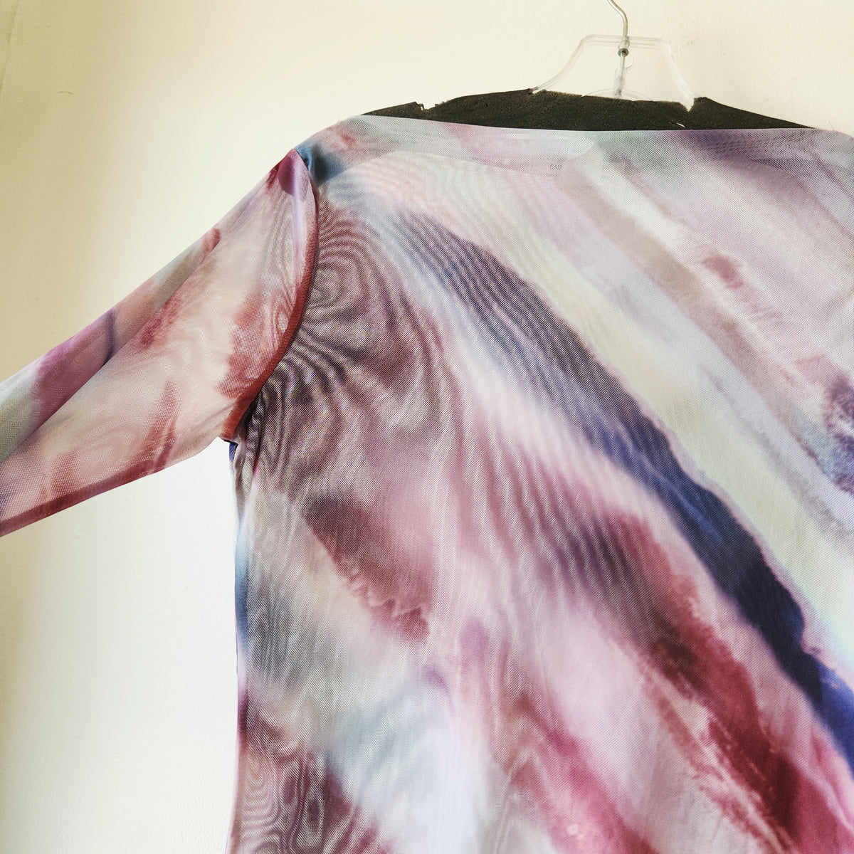 Caution to the Wind Sheer Watercolor Top - L
