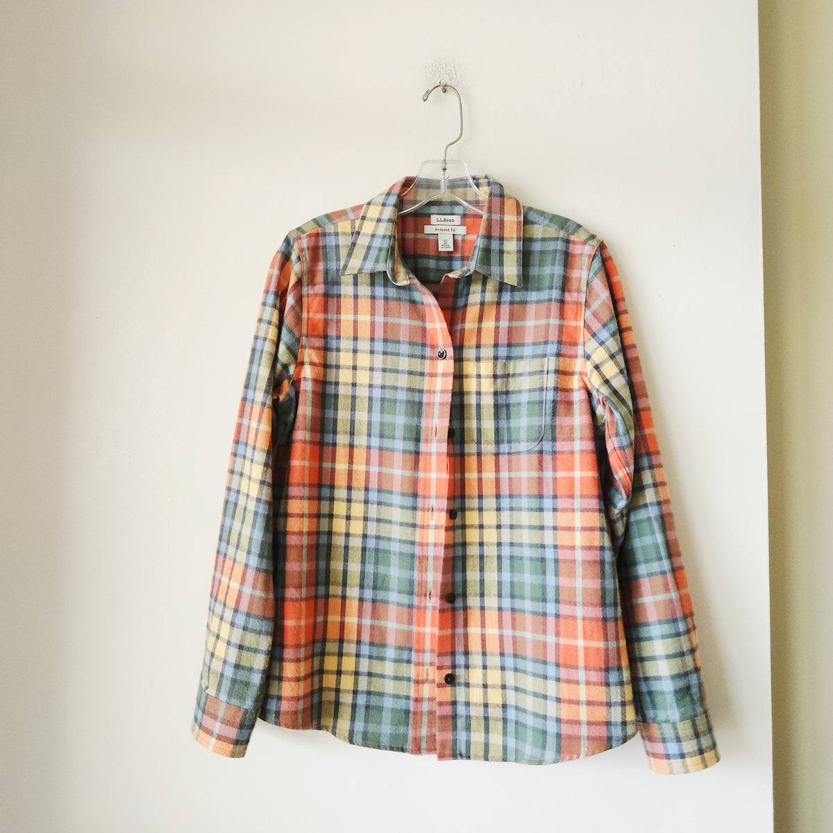 LL Bean Plaid Flannel Shirt - XS
