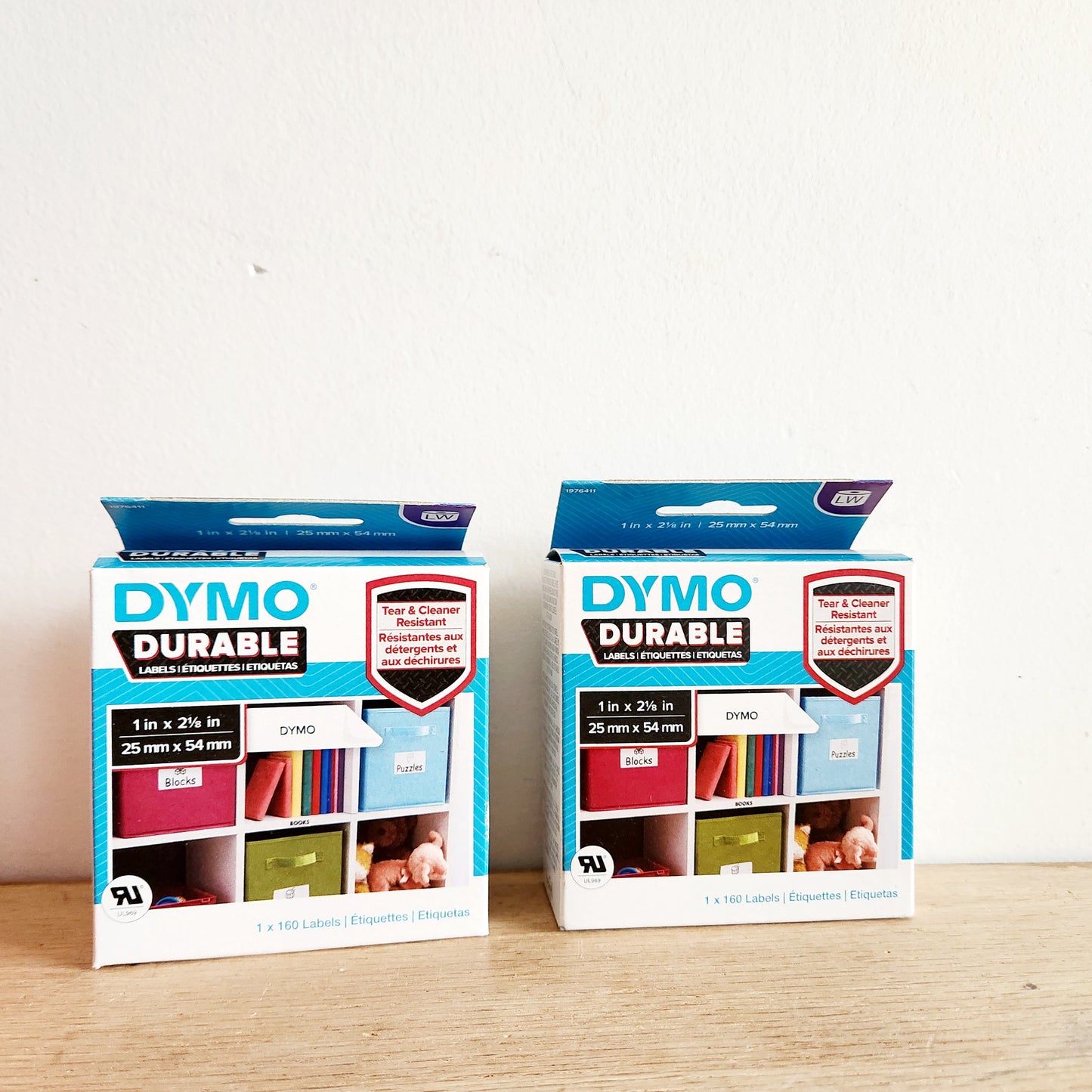 DYMO Durable Labels 1" x 2 1/8" Set of 2 NEW