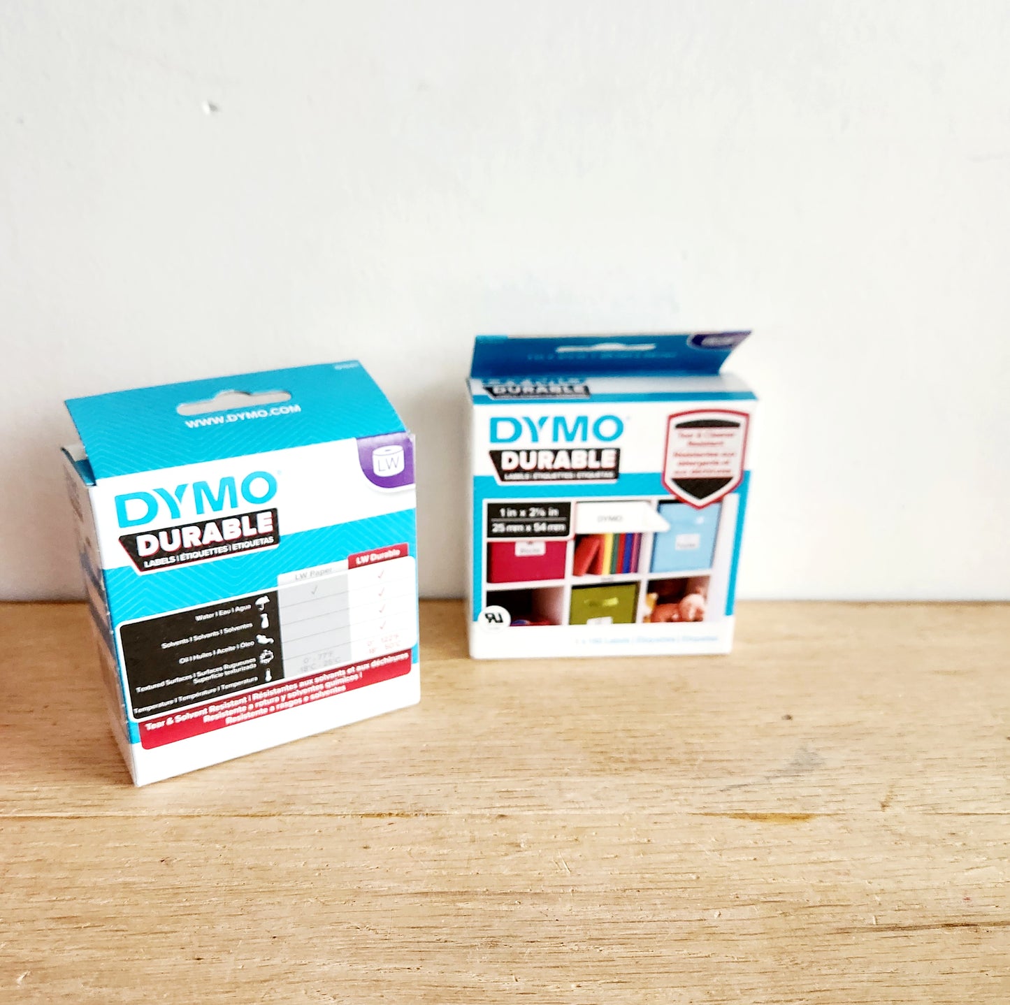 DYMO Durable Labels 1" x 2 1/8" Set of 2 NEW