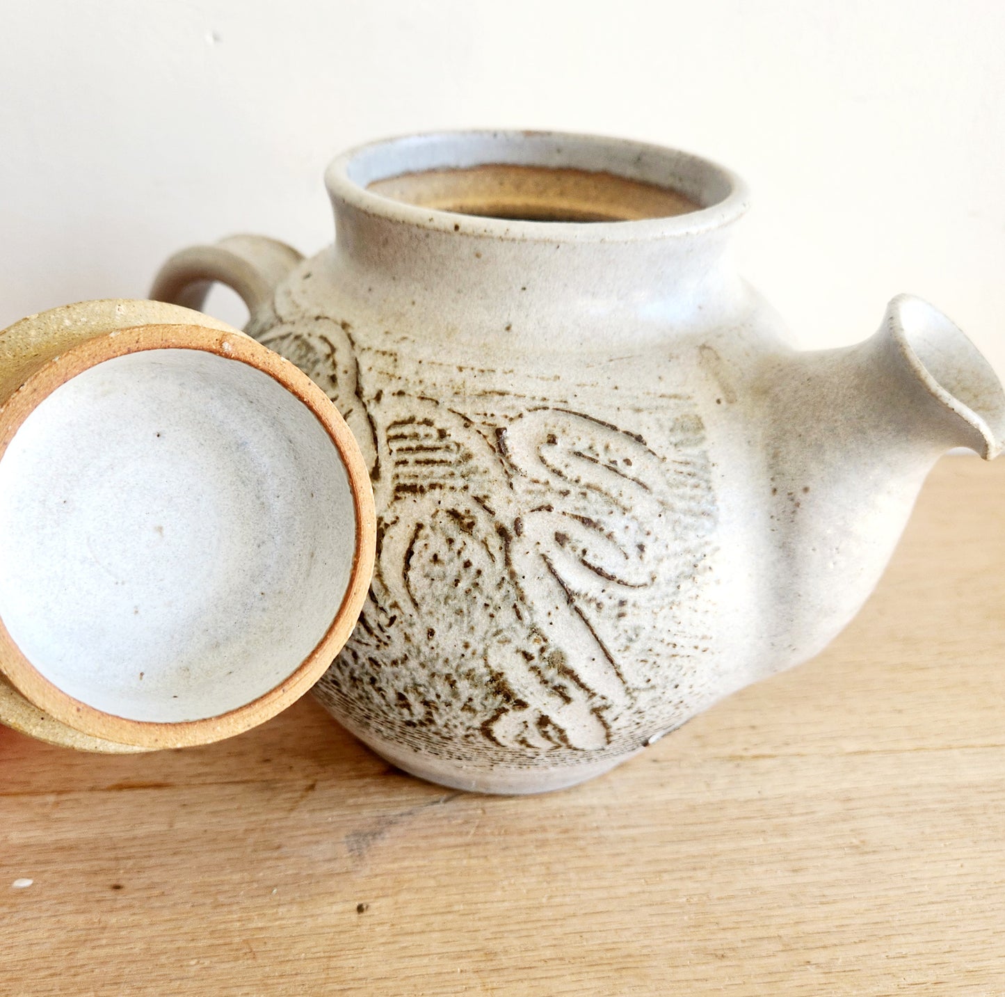 Handmade Pottery Teapot 9"H 13" W
