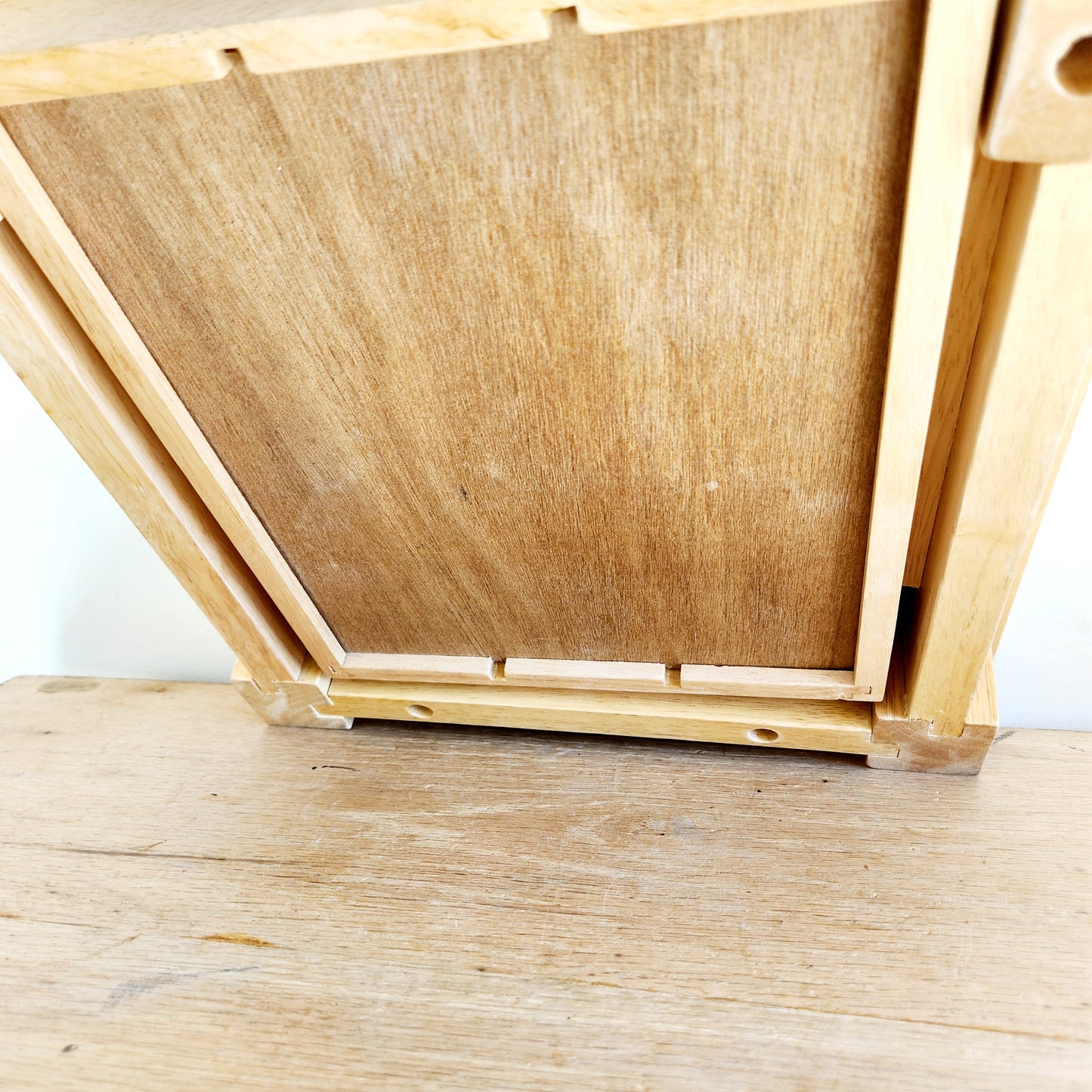 Vintage Wood and Tile Cutting Board with Utensils