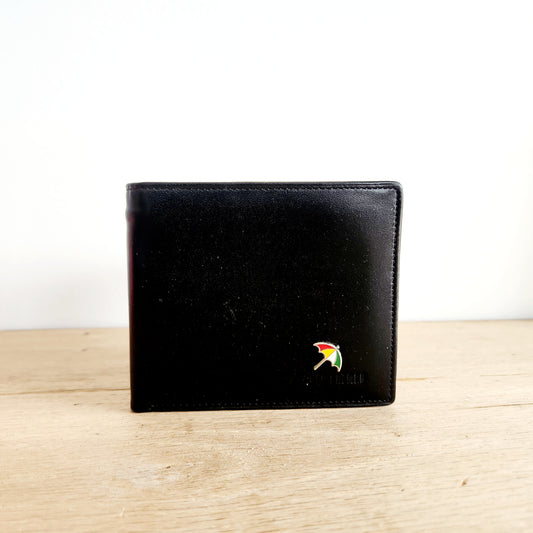 Arnold Palmer Wallet Cowhide Fold Wallet Black LIKE NEW
