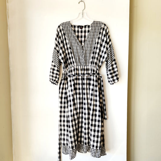 J Crew 100% Cotton Mixed Gingham Dress - XS