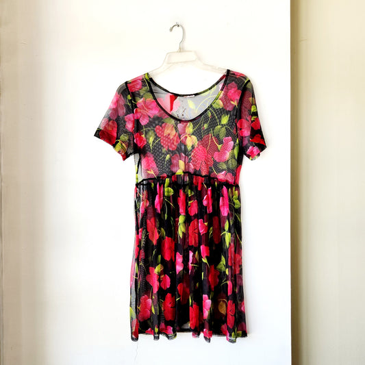 Semisheer Mini Dress - approx M
