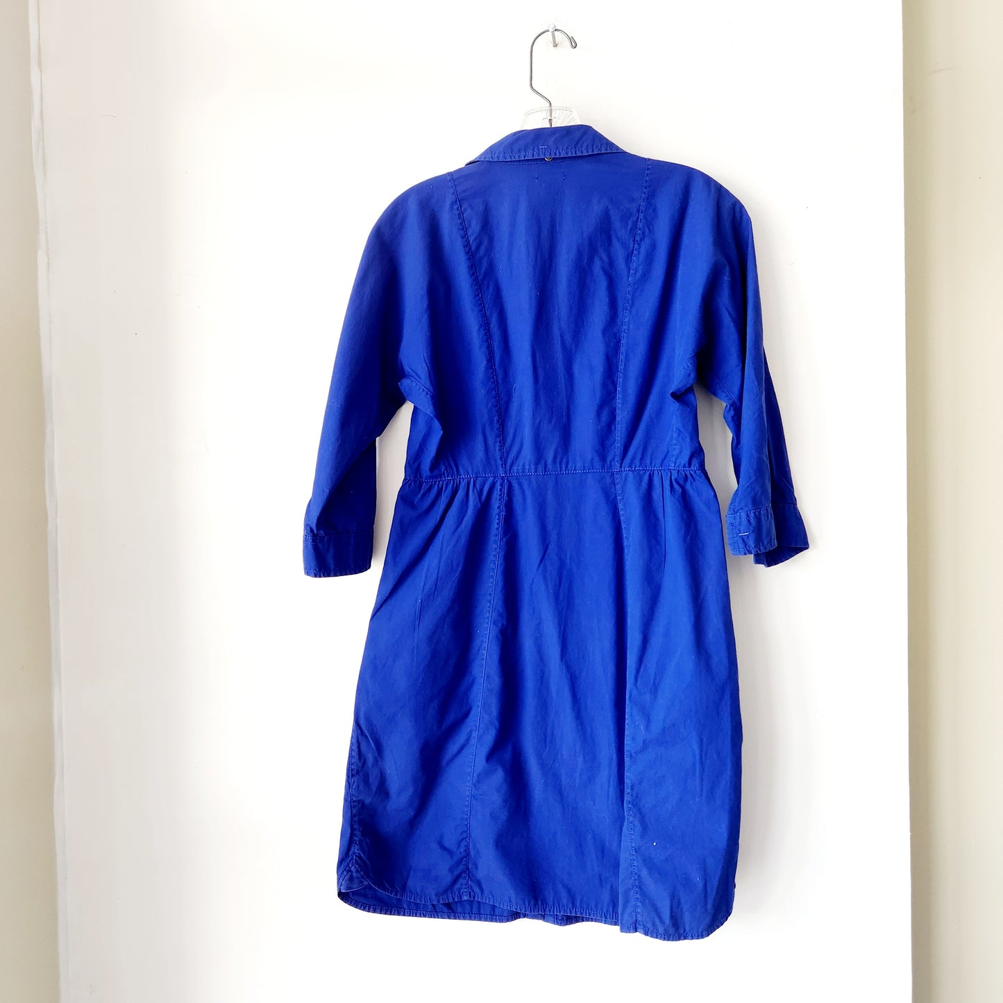 odille 100% Cotton Royal Blue Shirtdress - size 4