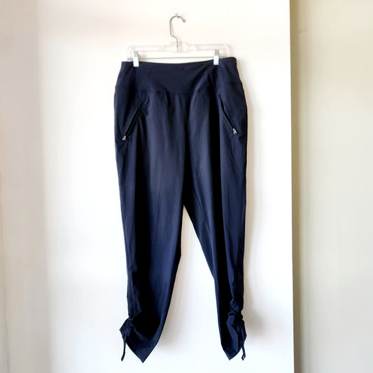 Dakini Black Joggers with Hem Detail - L