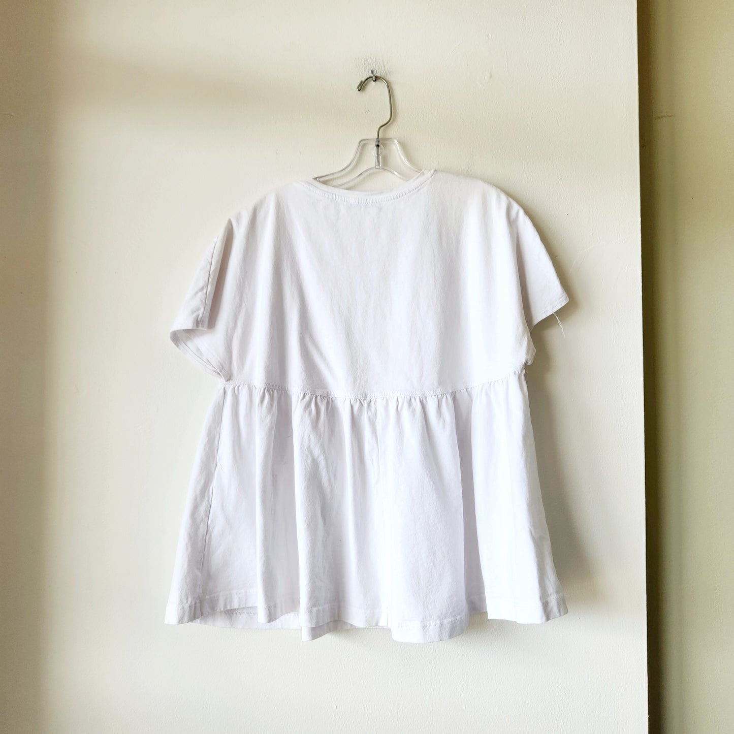 Zara 100% Cotton Peplum Tee - M