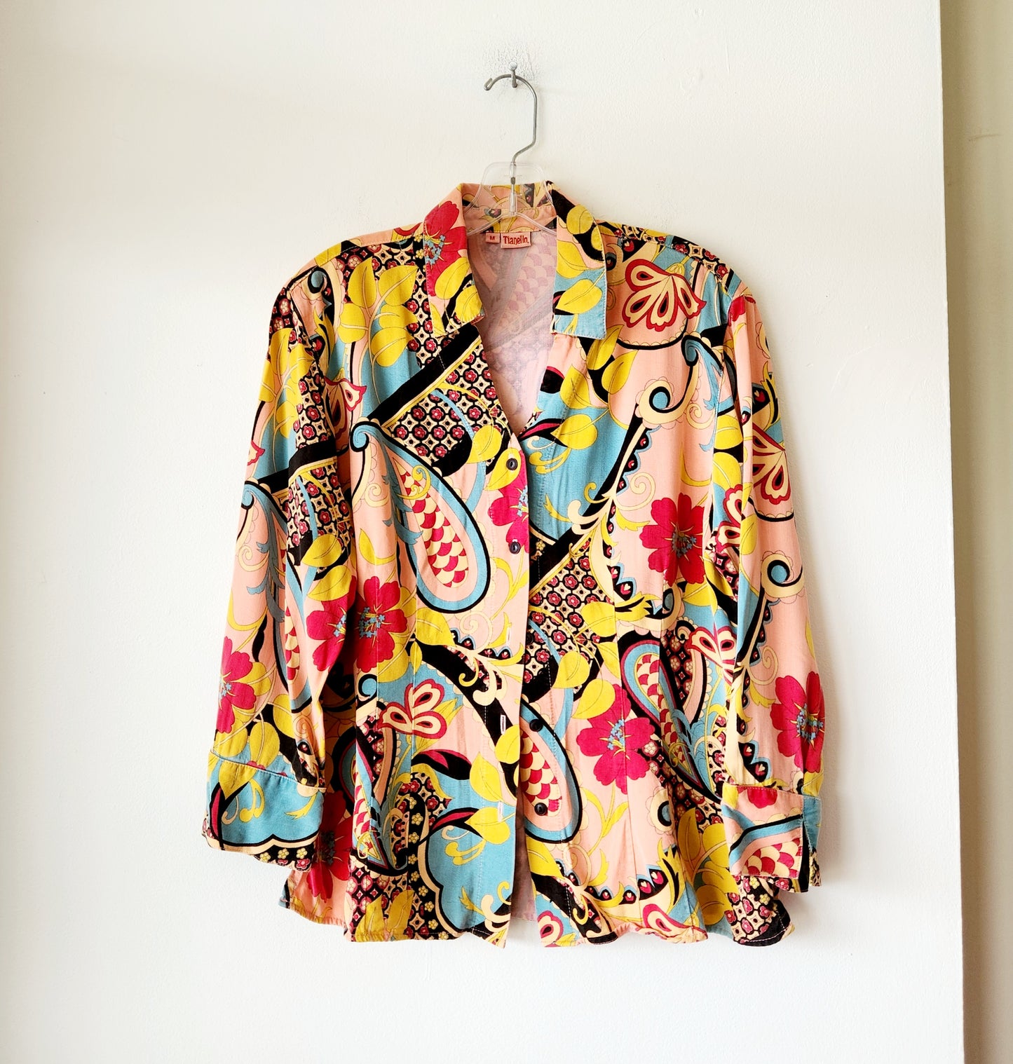 Tianello Bold Paisley Button Up Shirt - M