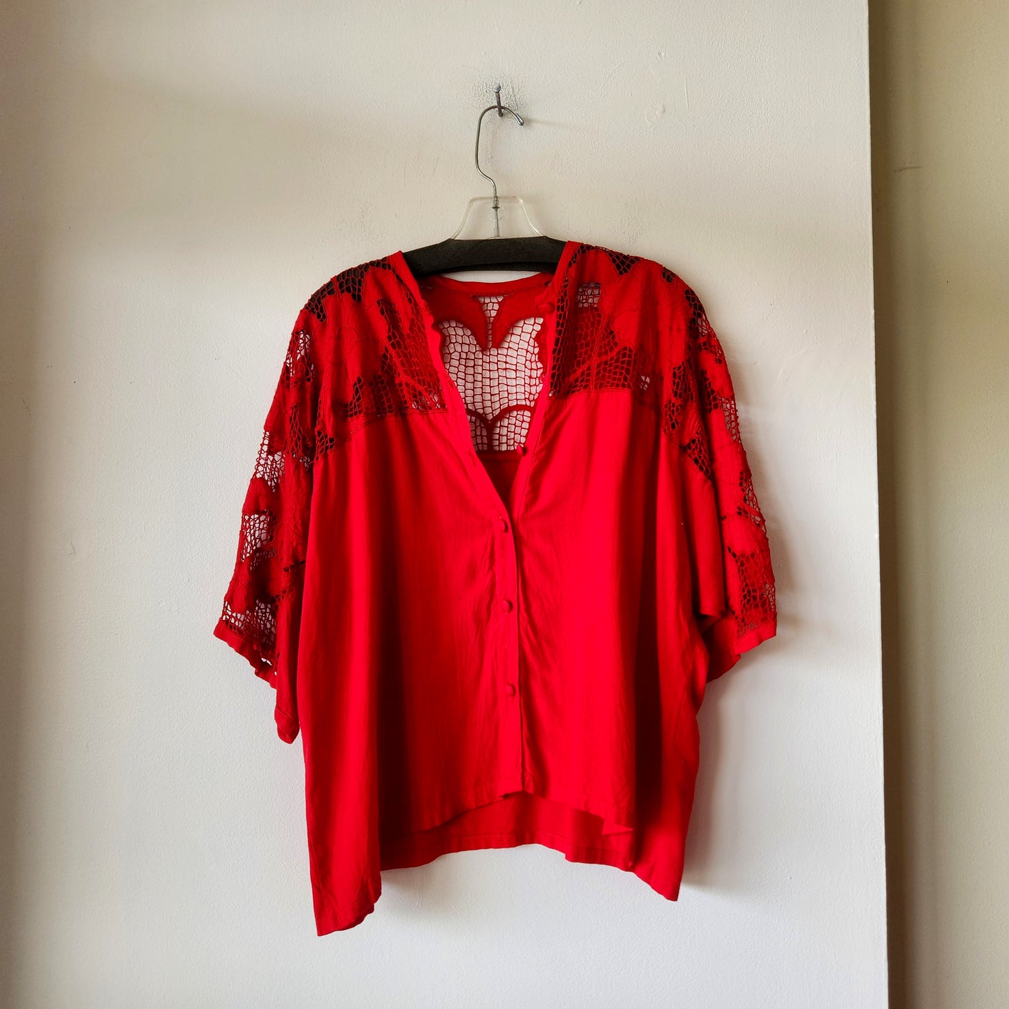 i dakine Button Up Top with Lace Detail - approx M