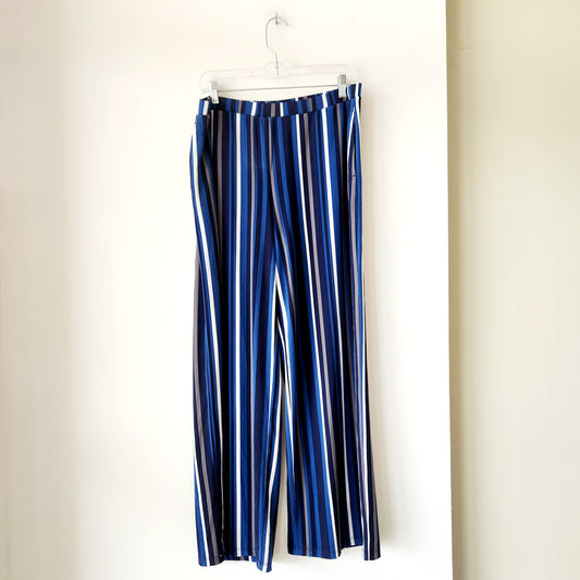 Susan Graver Striped Pull On Pants - M