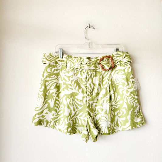 Rachel Zoe 100% Linen Shorts with Belt - L - New