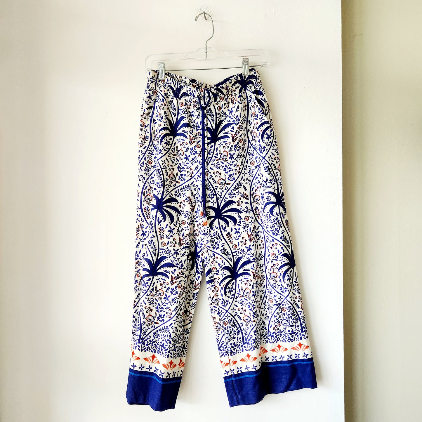 Joie Linen Blend Wide Leg Drawstring Pants - XS