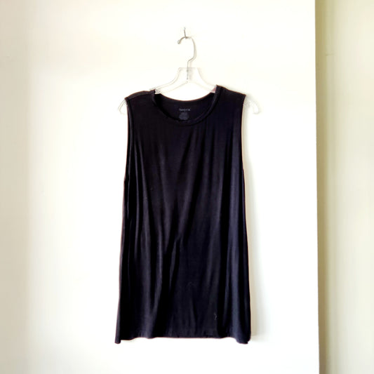 TomboyX Black Sleeveless Oversized Muscle Tank - S