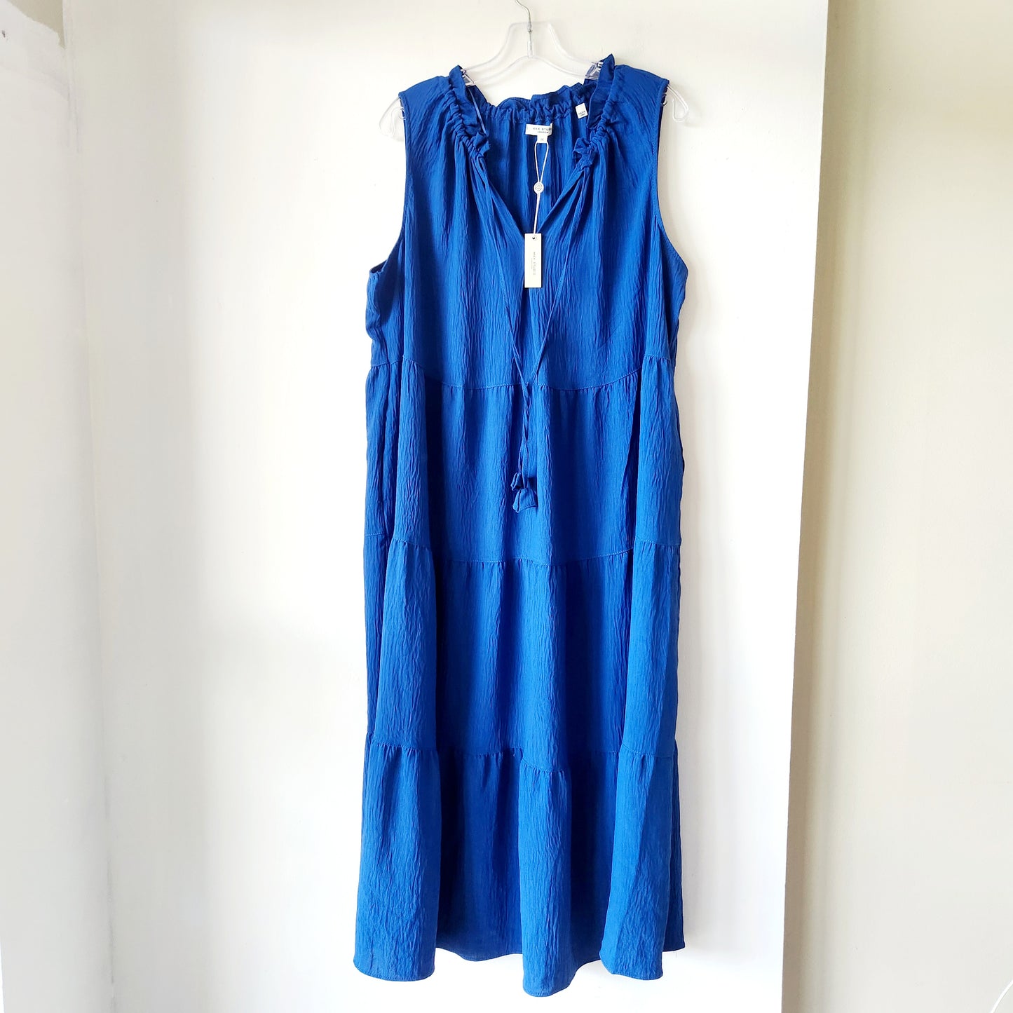 Max Studio Royal Blue Tiered Dress - 1X - New