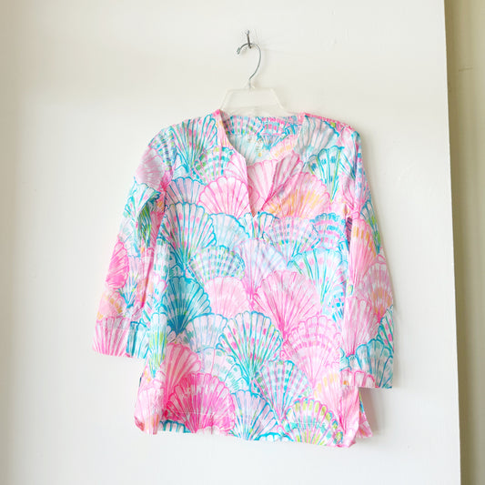 Lilly Pulitzer 100% Cotton Shell Print Top - XXS
