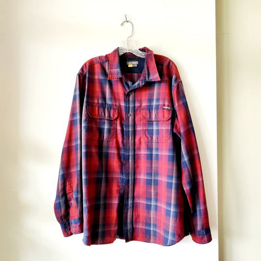 Eddie Bauer Plaid Button Up Shirt - Men's XL