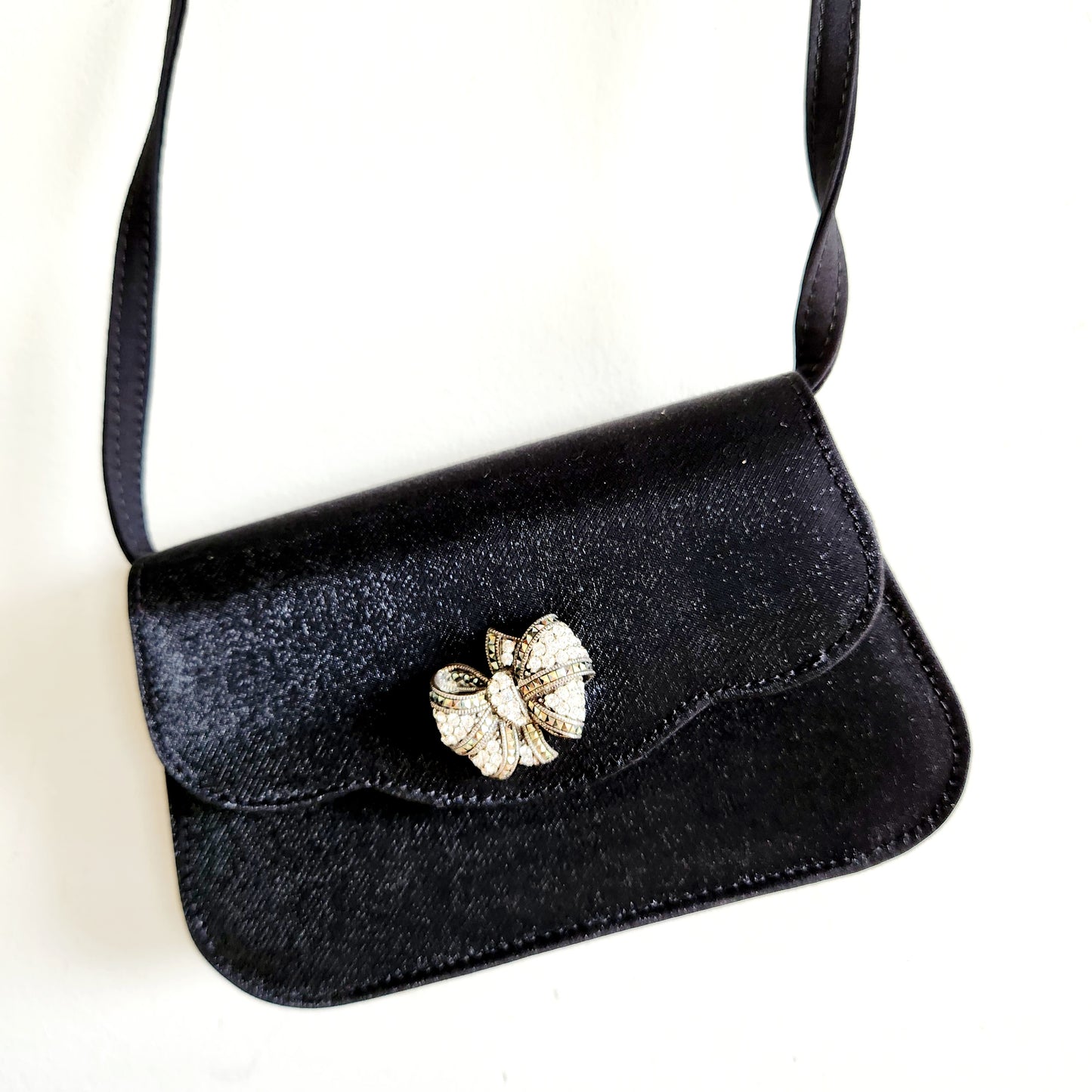 Judith Jack Evening Purse with  Rhinstone Flower