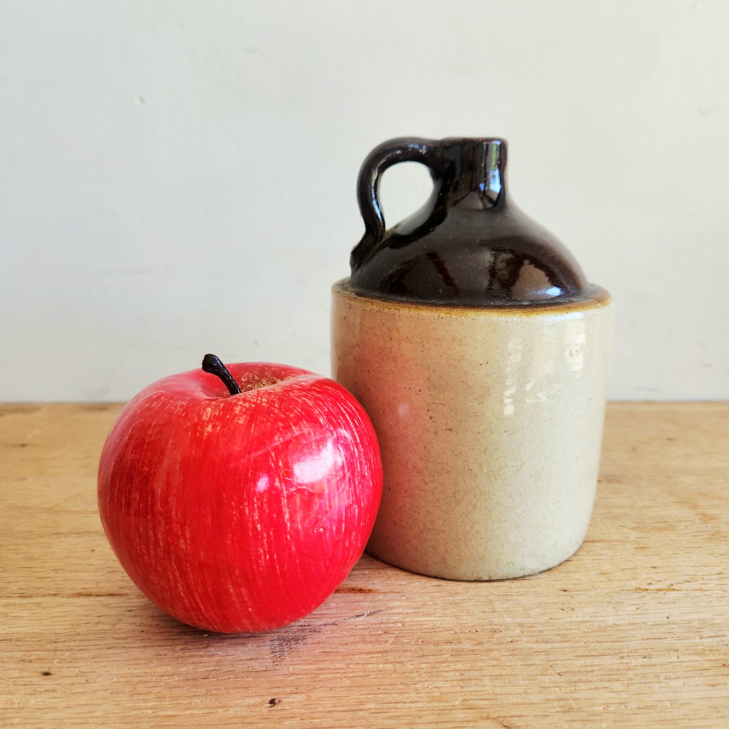 Antique Stoneware Whiskey Jug 7"