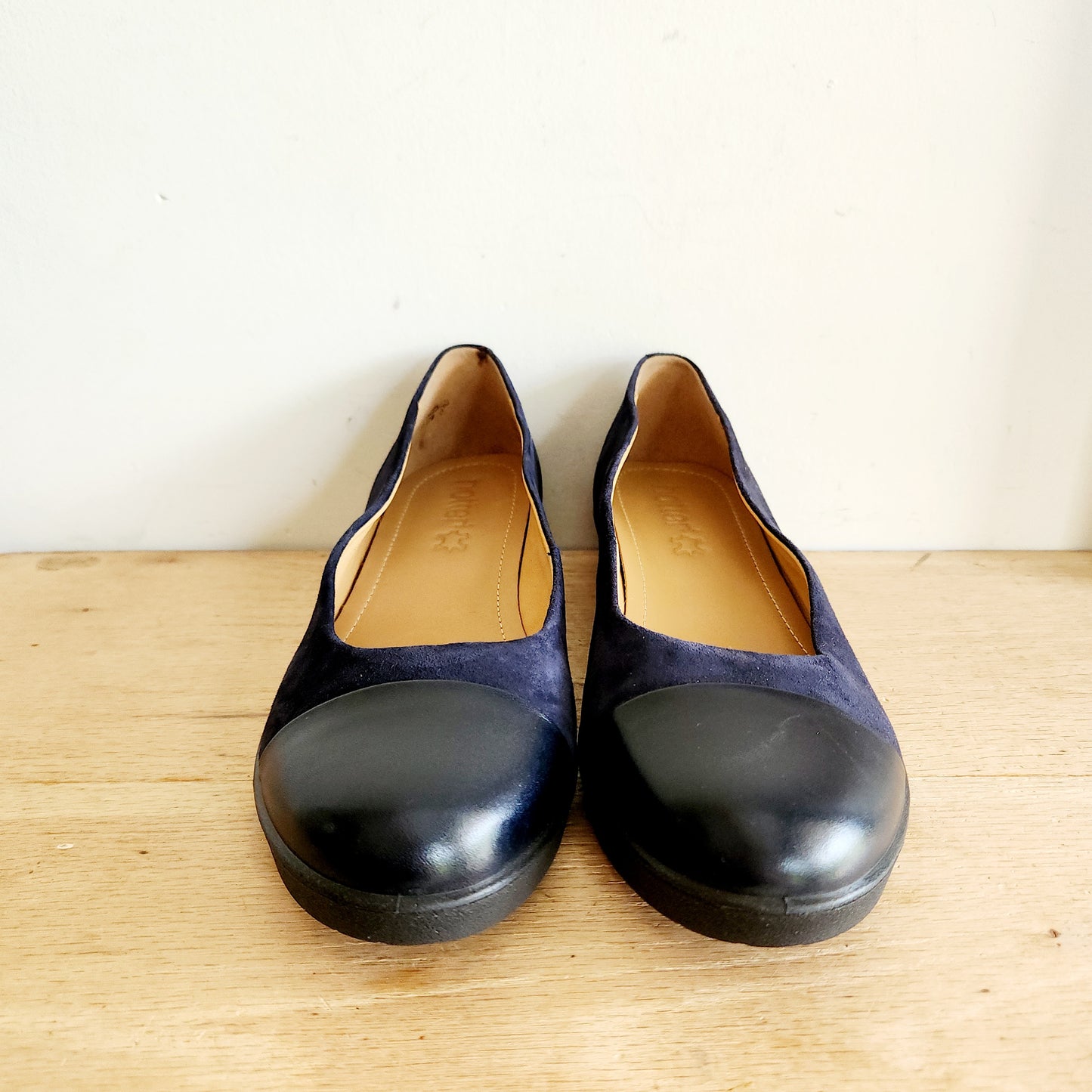 Hotter Suede Navy Flats - size 9.5