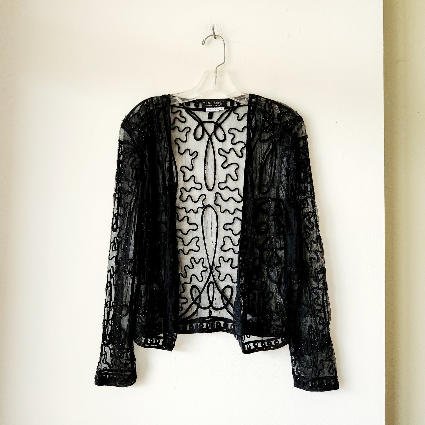 Knots Knots Sheer Top with Embellishment - S