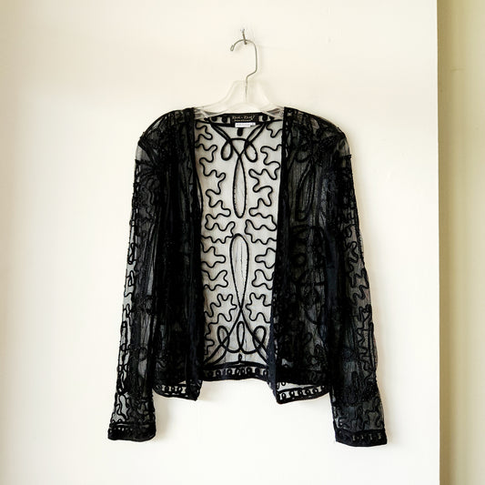 Knots Knots Sheer Top with Embellishment - S
