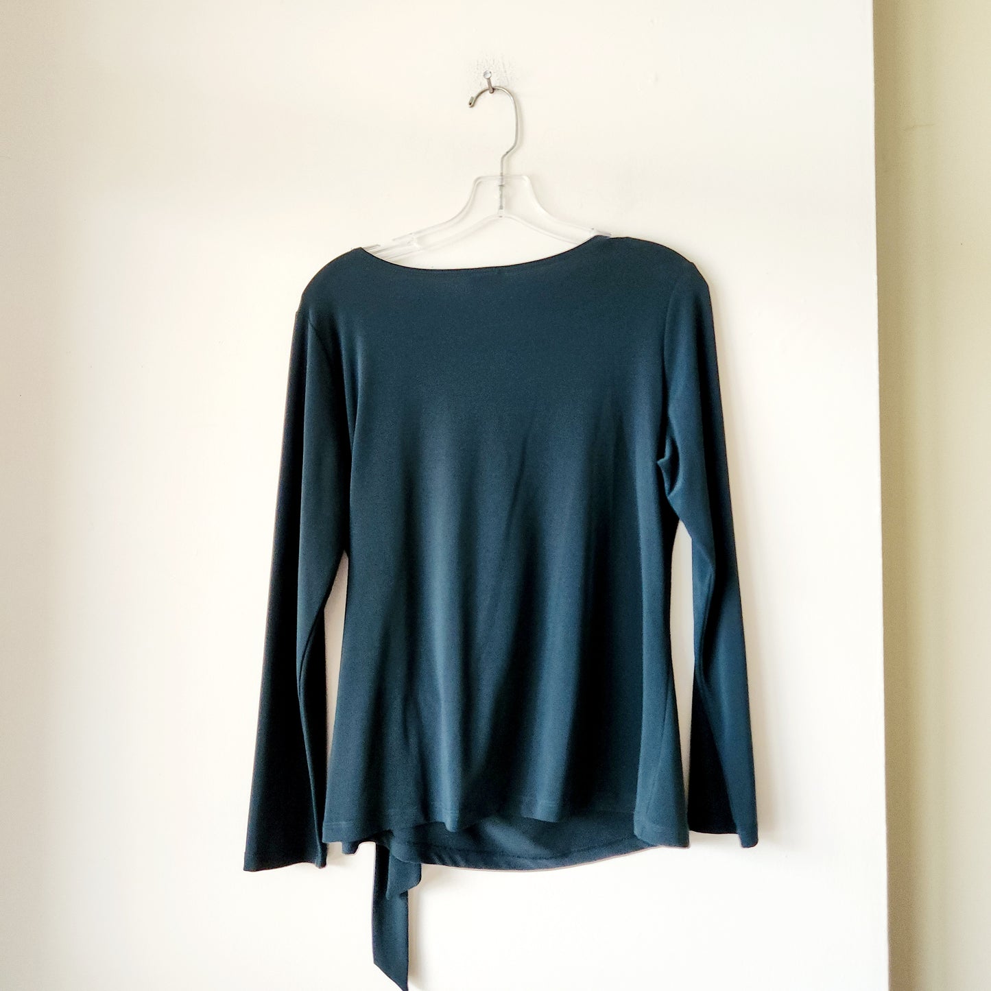 Clara Sunwoo Hunter Green Side Tie Top - S